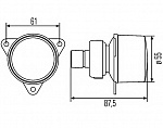 D55мм Фонарь габаритный (R5W) красный (без упаковки)